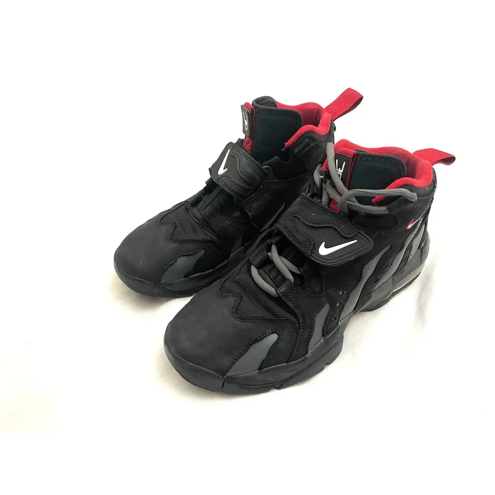 Nike Air DT Max 96 Deion Sanders Size 8 Black Red ATL Falcons HQ3620-010 (READ)